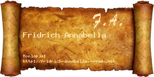 Fridrich Annabella névjegykártya